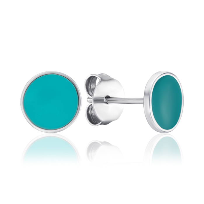 Серебряные серьги с эмалью. Артикул 2E23175-E/12/3090