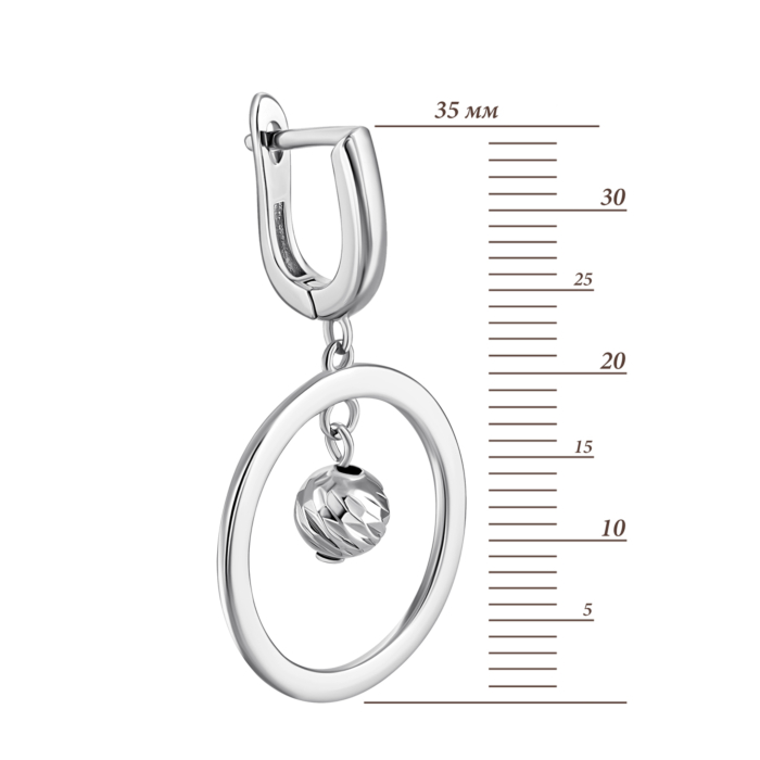 Срібні сережки-підвіски. Артикул UG52E23806