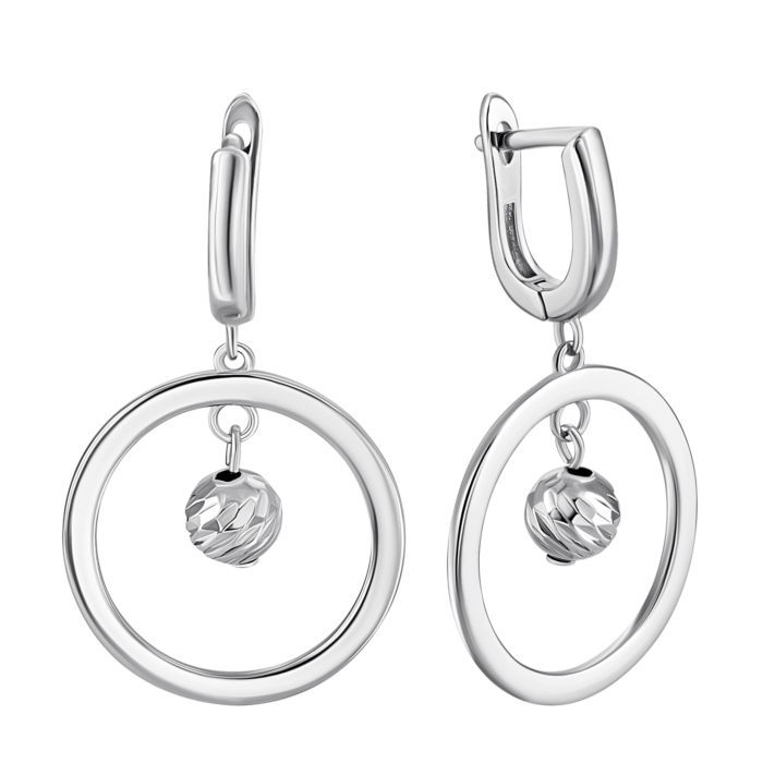 Срібні сережки-підвіски. Артикул UG52E23806