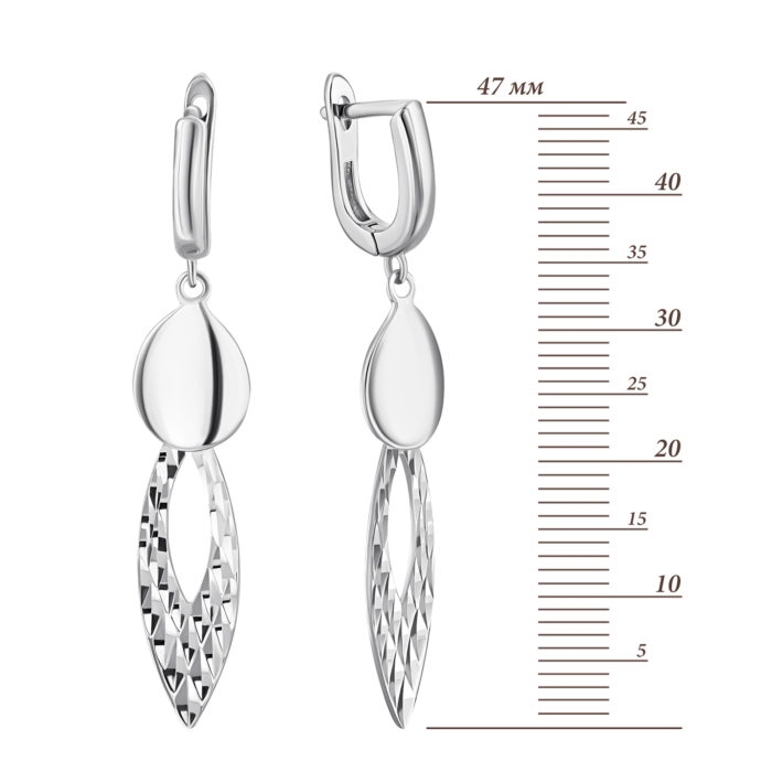 Срібні сережки-підвіски. Артикул UG52E23817