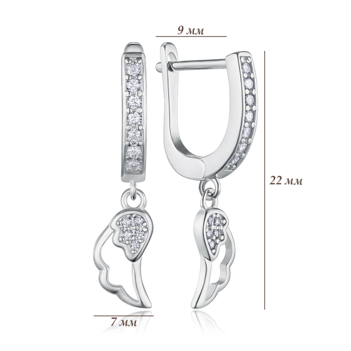 Серебряные серьги. Артикул 2E27327-E/12/1