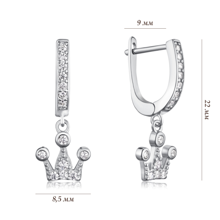 Срібні сережки. Артикул 2E27332-E/12/1