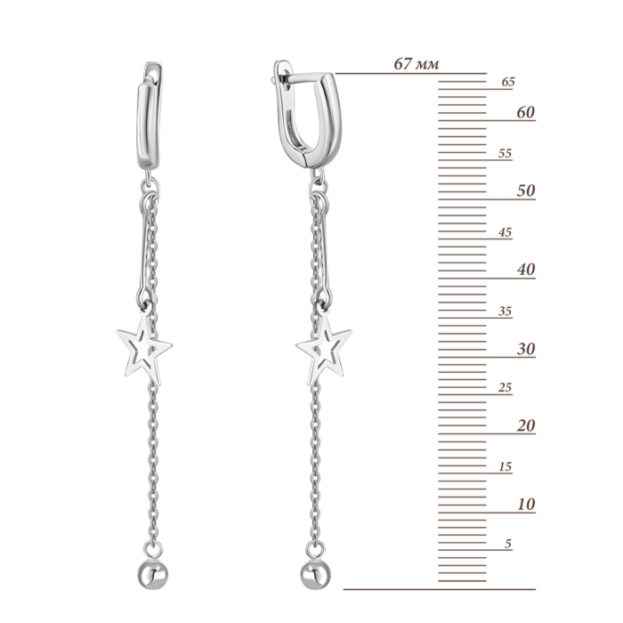Серебряные серьги-подвески. Артикул UG52E28025