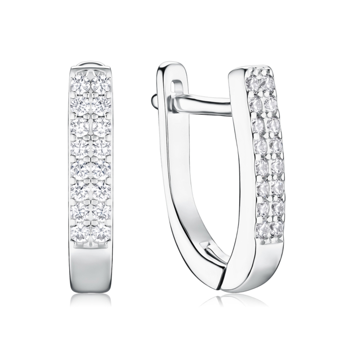 Срібні сережки з фіанітами 2E29765-E/12/1