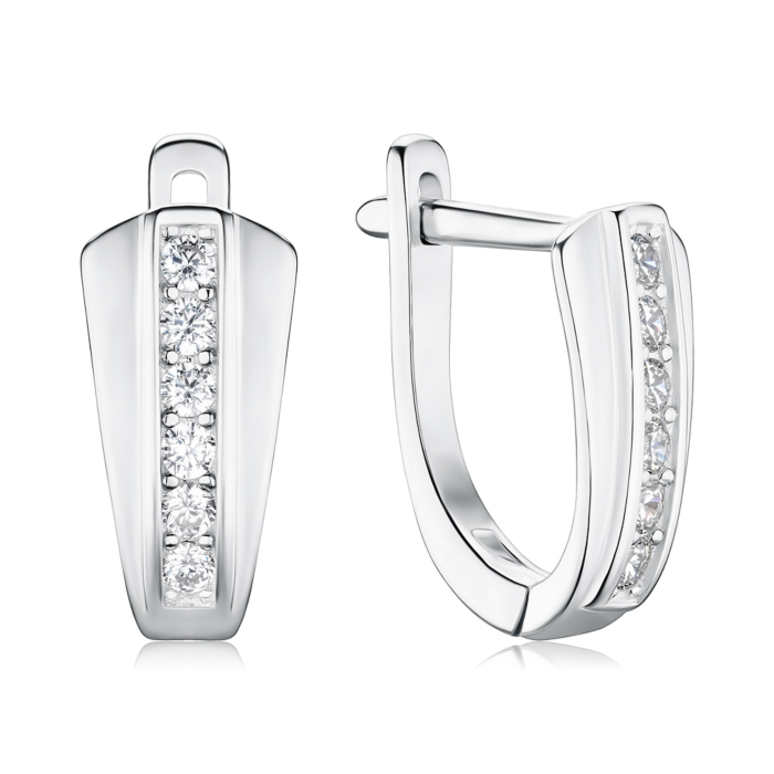 Срібні сережки з фіанітами 2E29805-E/12/1