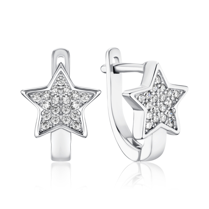 Срібні сережки з фіанітами 2E29875-E/12/1