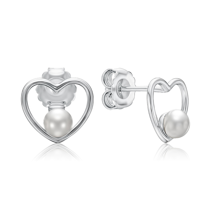 Серебряные серьги с жемчугом. Артикул 2E30331-E/12/4942