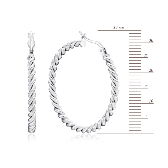 Серебряные серьги-конго. Артикул 2E30905-E/12