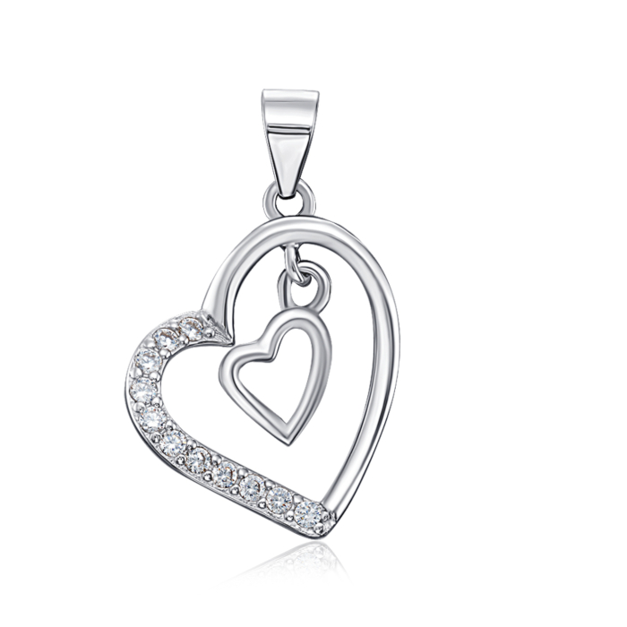 Срібна підвіска з фіанітами. Артикул 1PE46087-P/12/1