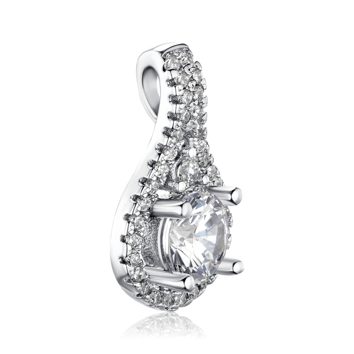 Срібна підвіска з фіанітами 2P15723-P/12/1