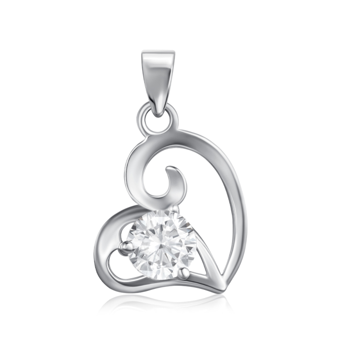 Срібна підвіска з фіанітом. Артикул 2P16500-P/12/1