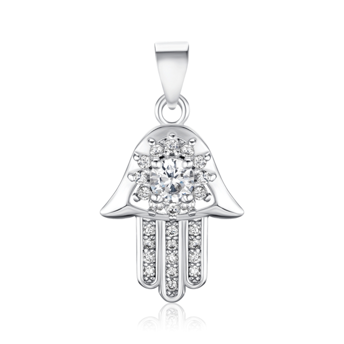 Срібная підвіска з фіанітами 2P17131-P/12/1