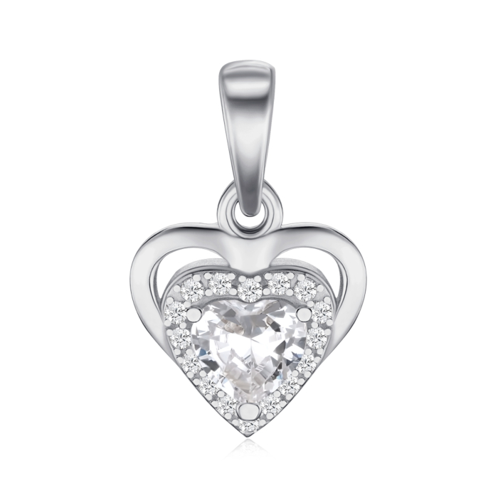 Срібна підвіска з фіанітами 2P19838-P/12/1