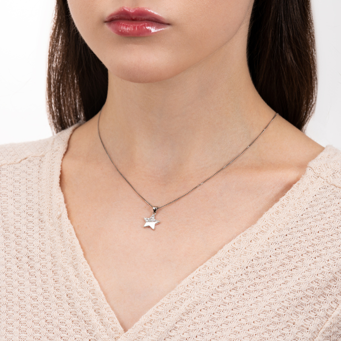 Срібна підвіска з фіанітами. Артикул 2P19874-P/12/1