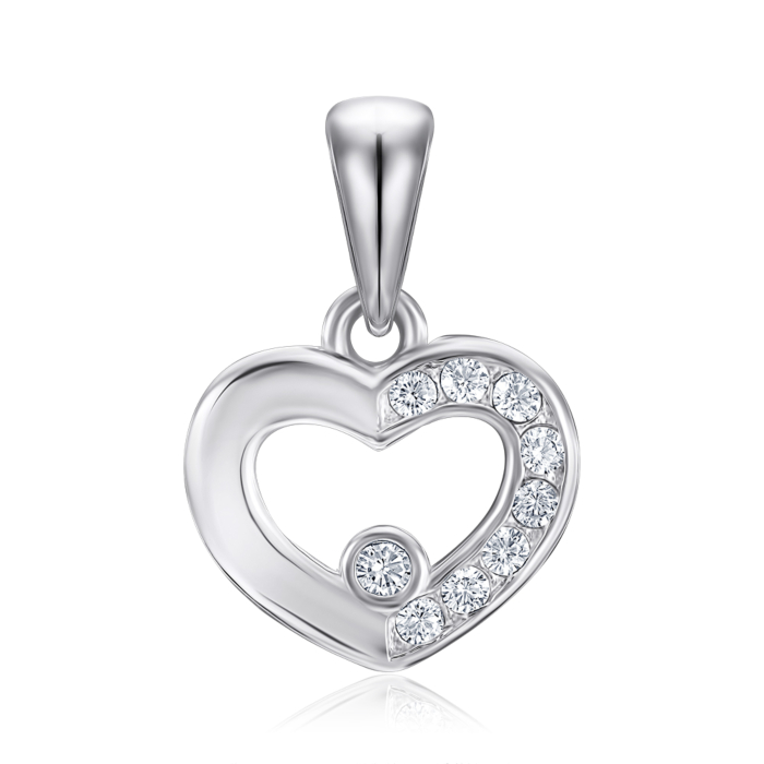 Срібна підвіска з фіанітами. Артикул 2P20849-P/12/1