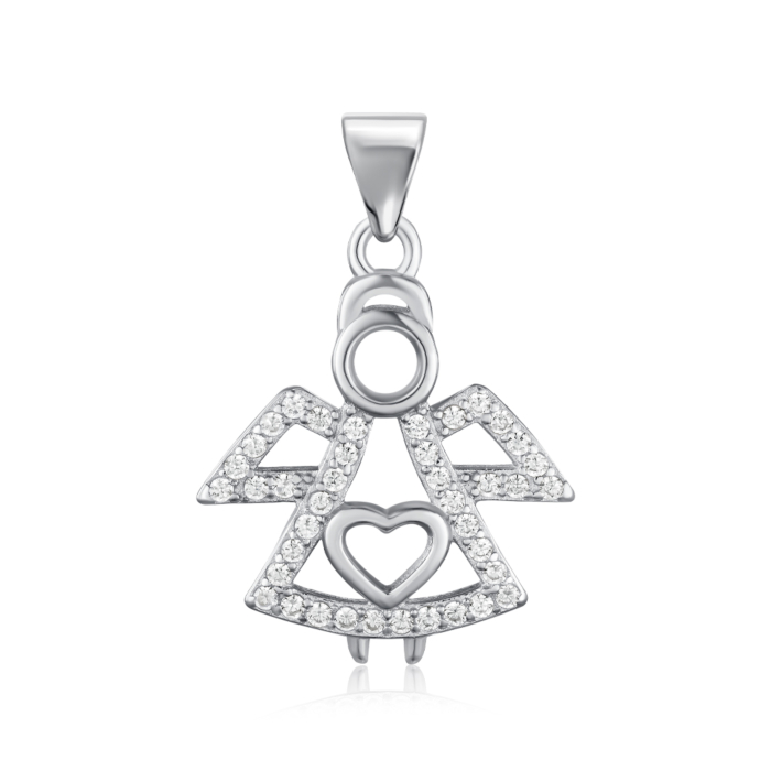 Срібна підвіска з фіанітами. Артикул 2P21455-P/12/1