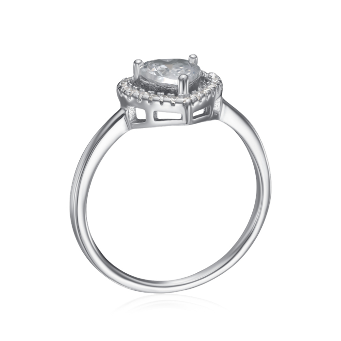 Срібна каблучка з фіанітами. Артикул 2R21064-R/12/1