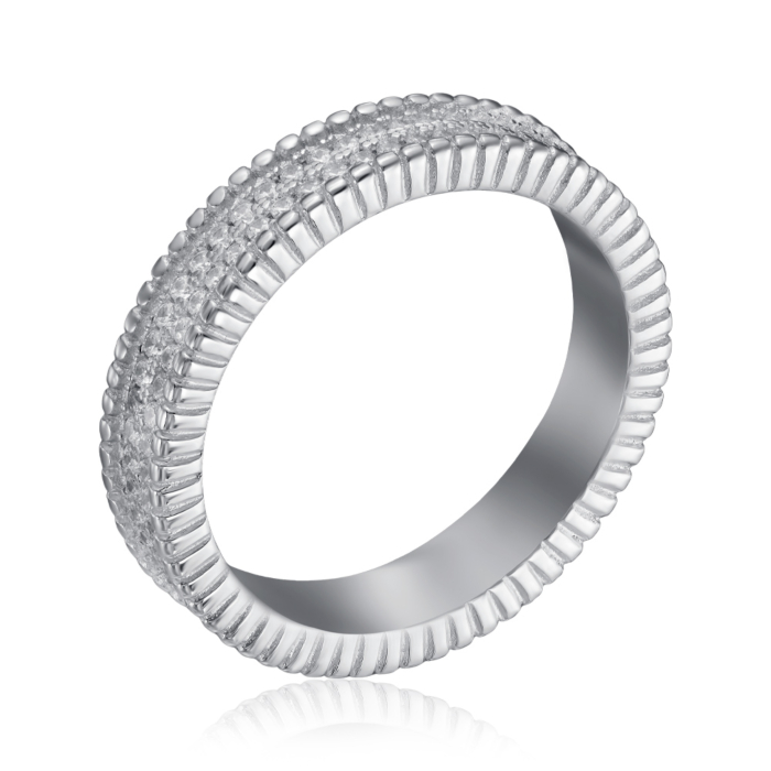 Серебряное кольцо с фианитами. Артикул 2R21772-R/12/1