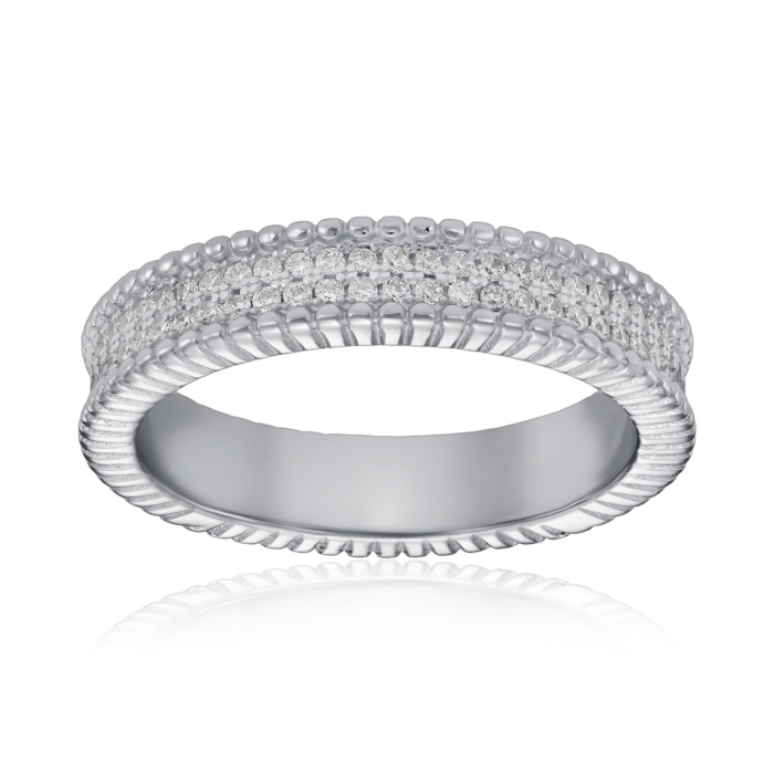 Серебряное кольцо с фианитами. Артикул 2R21772-R/12/1