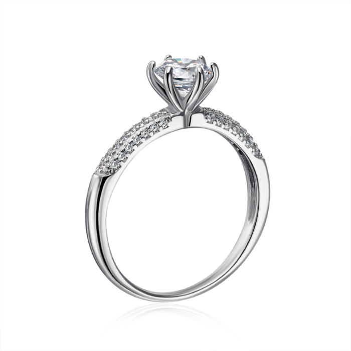 Серебряное кольцо с фианитами. Артикул 2R25173-R/12/1