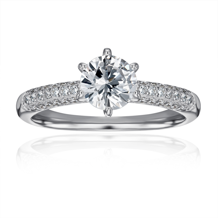 Серебряное кольцо с фианитами. Артикул 2R25173-R/12/1