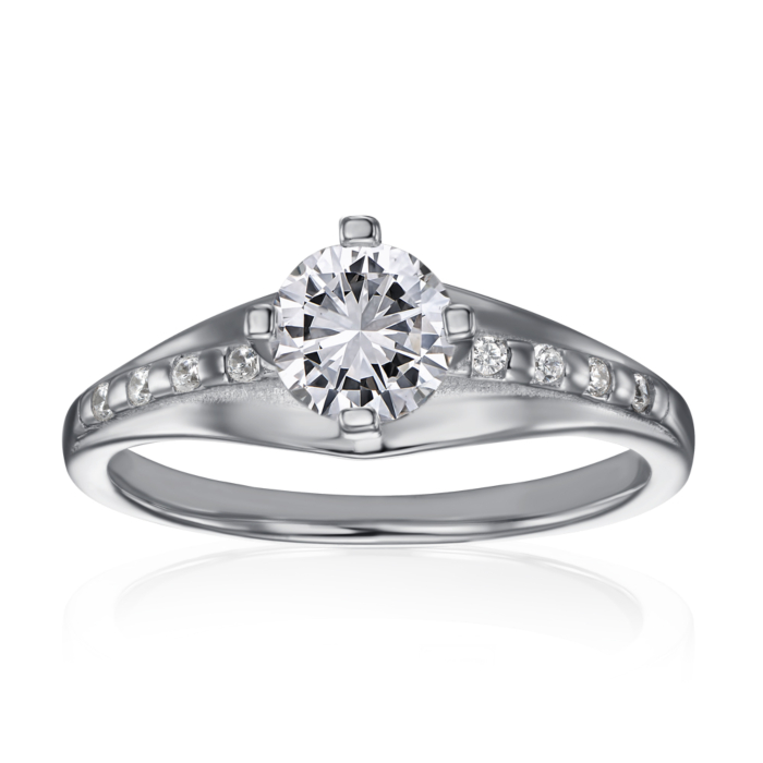 Серебряное кольцо с фианитами. Артикул 2R25549-R/12/1