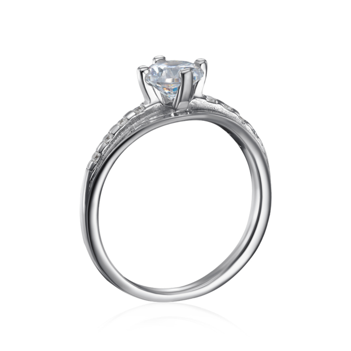 Серебряное кольцо с фианитами. Артикул 2R25549-R/12/1