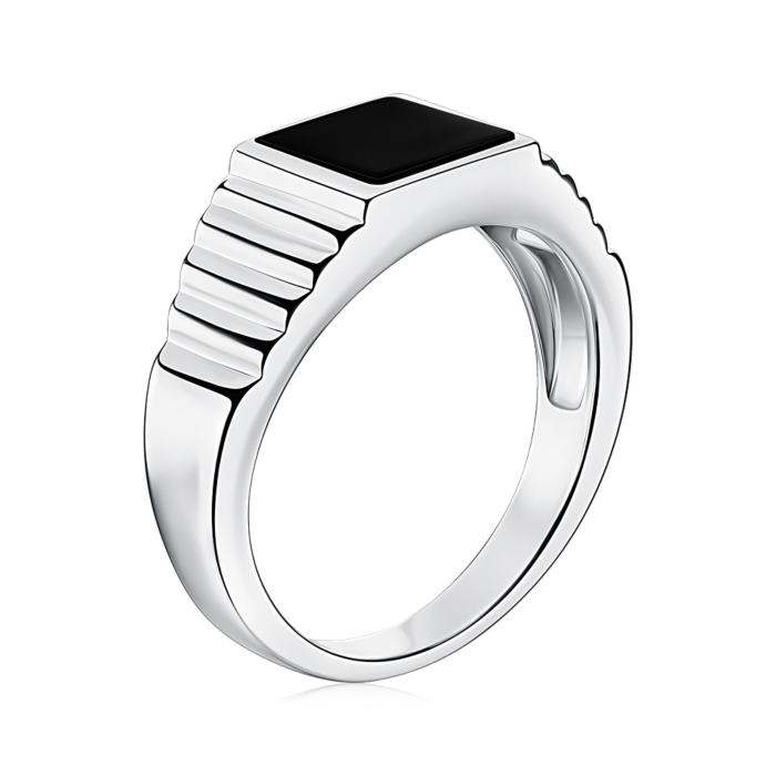 Срібна печатка з емаллю. Артикул 2R28605-1-R/12/389