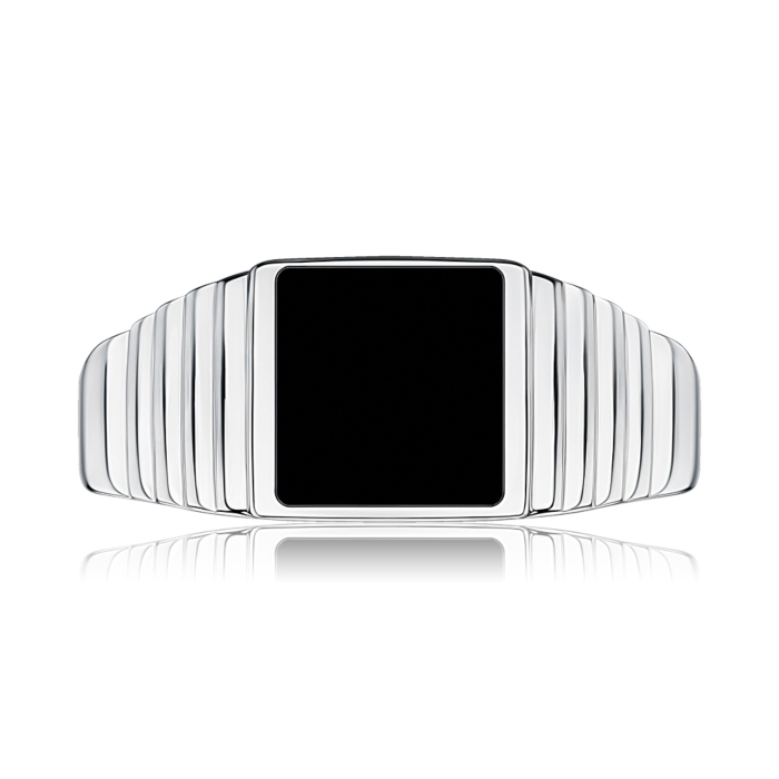 Срібна печатка з емаллю. Артикул 2R28605-1-R/12/389