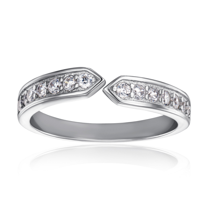 Срібна каблучка з фіанітами. Артикул 2R30313-R/12/1