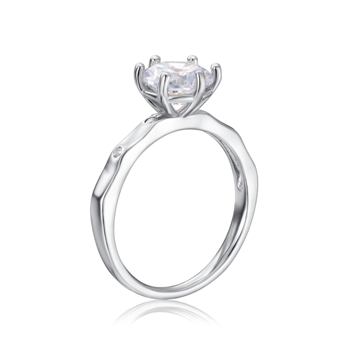 Серебряное кольцо с фианитом. Артикул 2R30680-R/12/1
