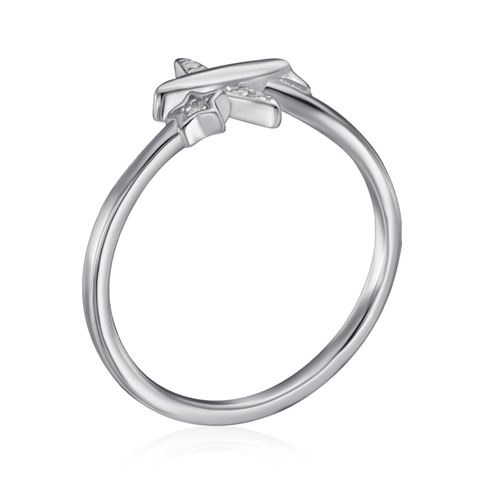 Серебряное кольцо с фианитами. Артикул 2R32114-R/12/1