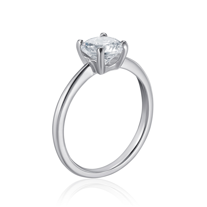 Срібна каблучка з фіанітом. Артикул 2R33601-R/12/1