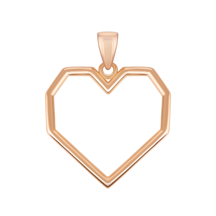Золота підвіска Серце. Артикул UG53/51/006