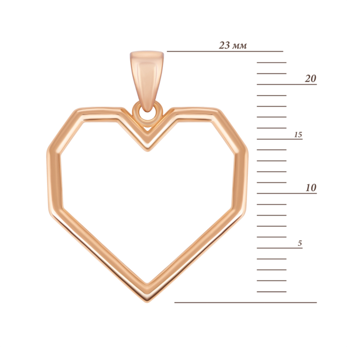 Золота підвіска Серце. Артикул UG53/51/006