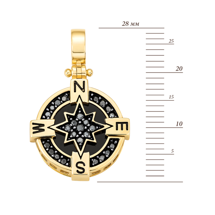 Золотая подвеска с фианитами. Артикул UG53/51/062/2