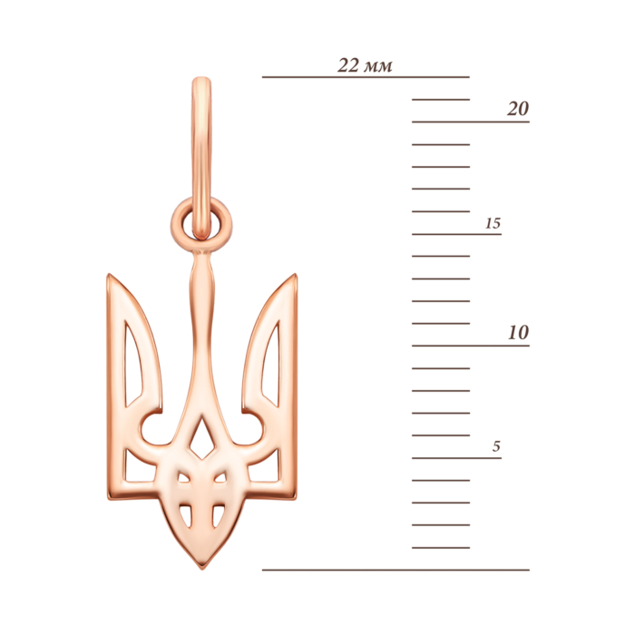 Золота підвіска Герб України.Артикул UG530/0043/00/01/01