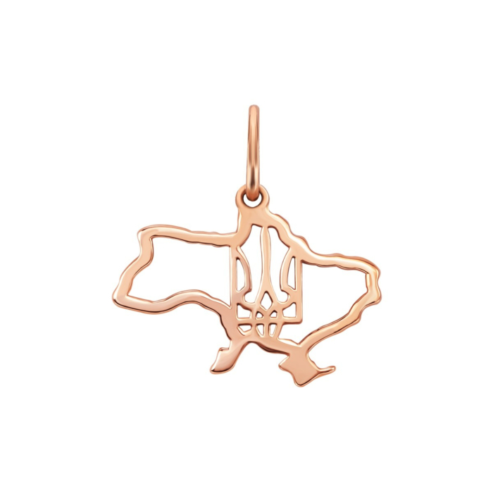 Золота підвіска Герб України. Артикул UG530/0044/00/01/01