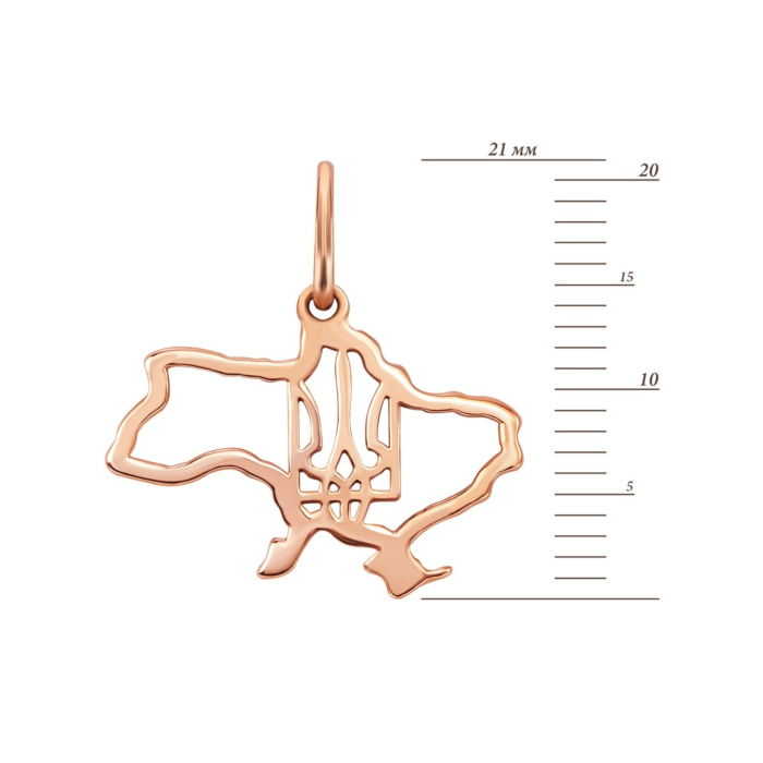 Золота підвіска Герб України. Артикул UG530/0044/00/01/01