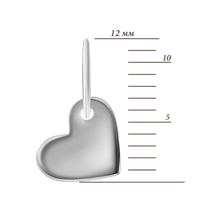 Золота підвіска Серце. Артикул UG530/0177/02/01/02