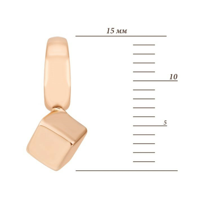 Золота підвіска Куб. Артикул UG5300001/01/00/0