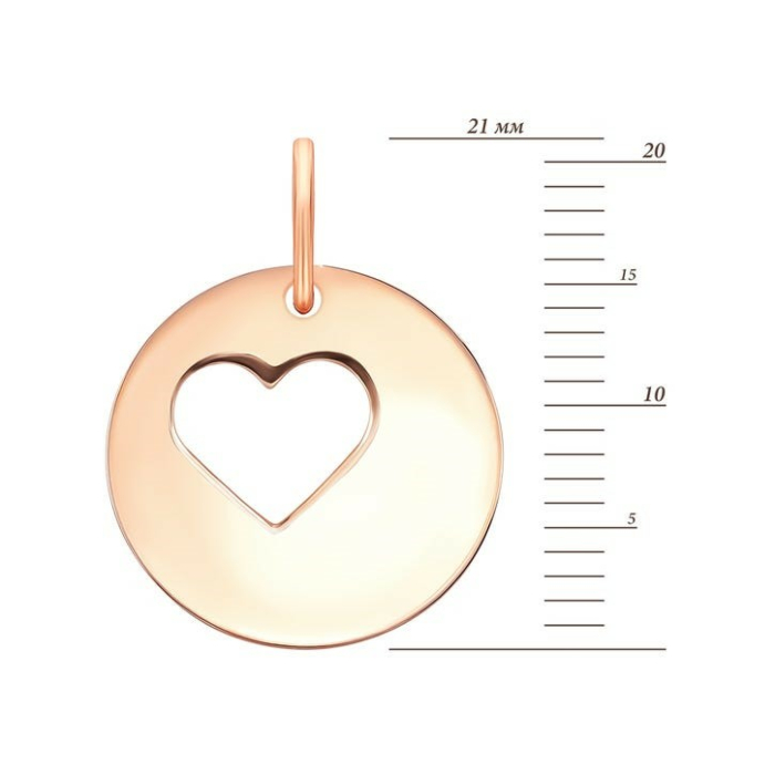 Золота підвіска Серце. Артикул UG5300037/01/00/0