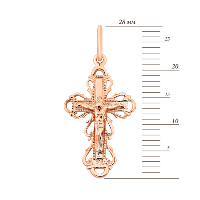 Золотий хрестик. Розп'яття Христове. Артикул UG5300407710101