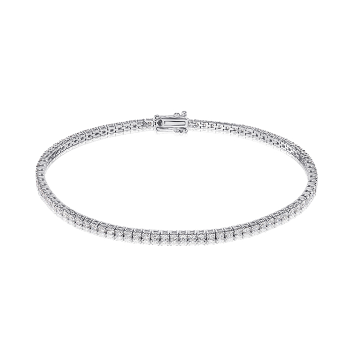 Золотой браслет с экобриллиантами. Артикул 3008-L/02/1/11901