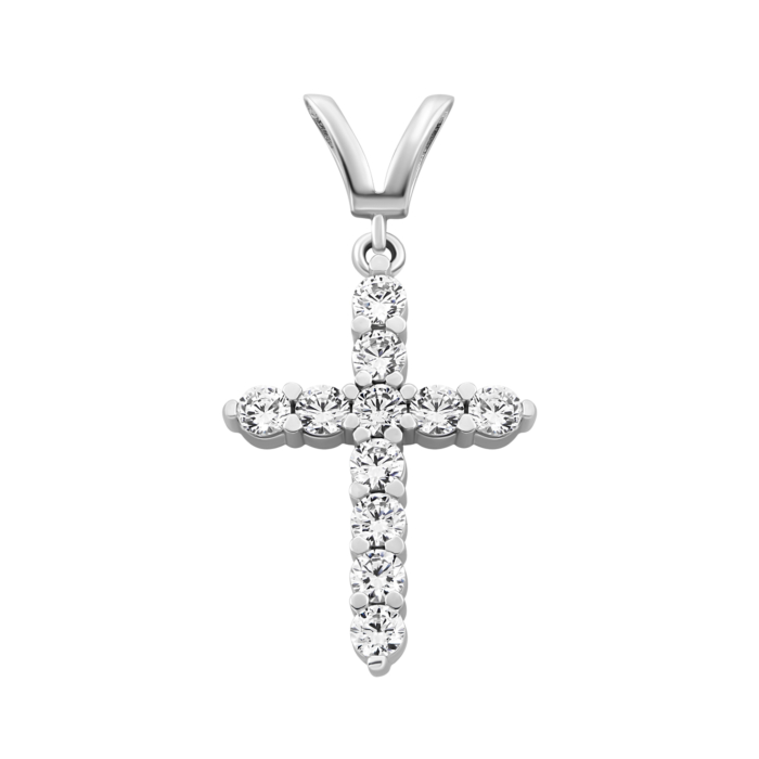 Золотий хрестик з фіанітами. Артикул UG53011012002