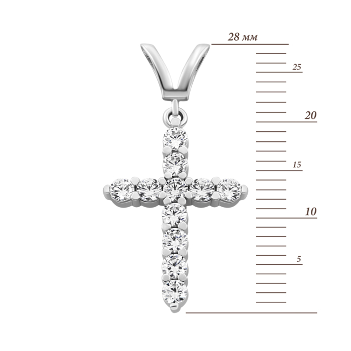 Золотий хрестик з фіанітами. Артикул UG53011012002