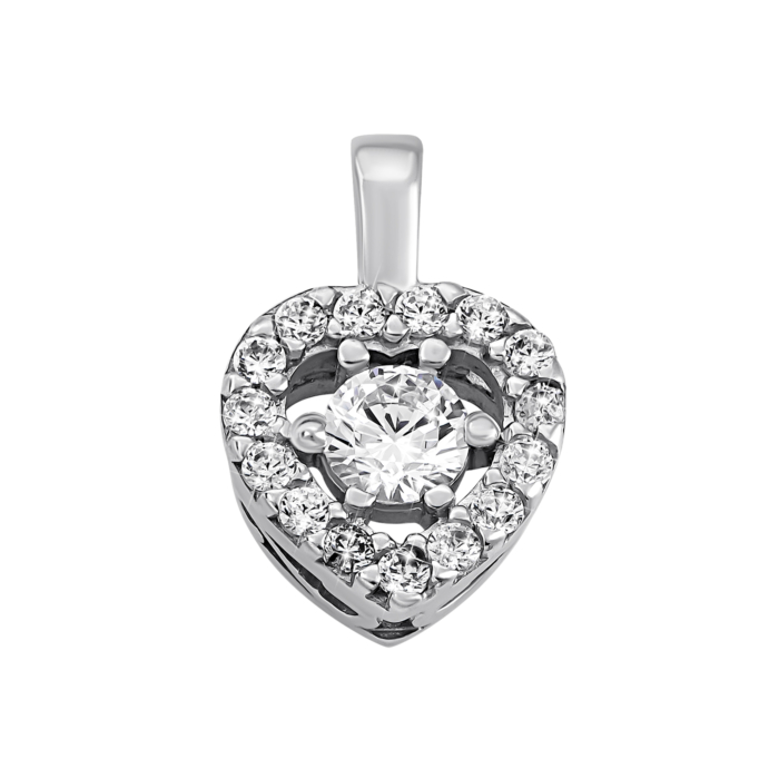 Срібна підвіска з фіанітами.Артикул UG530180