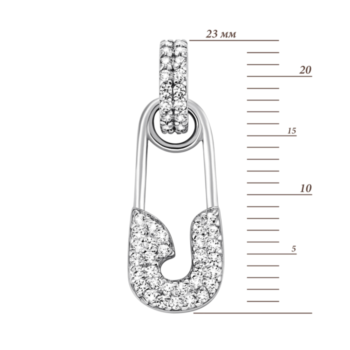 Срібна підвіска з фіанітами. Артикул UG582822