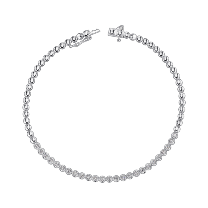 Золотой браслет с бриллиантами. Артикул 3025/02/1/8155