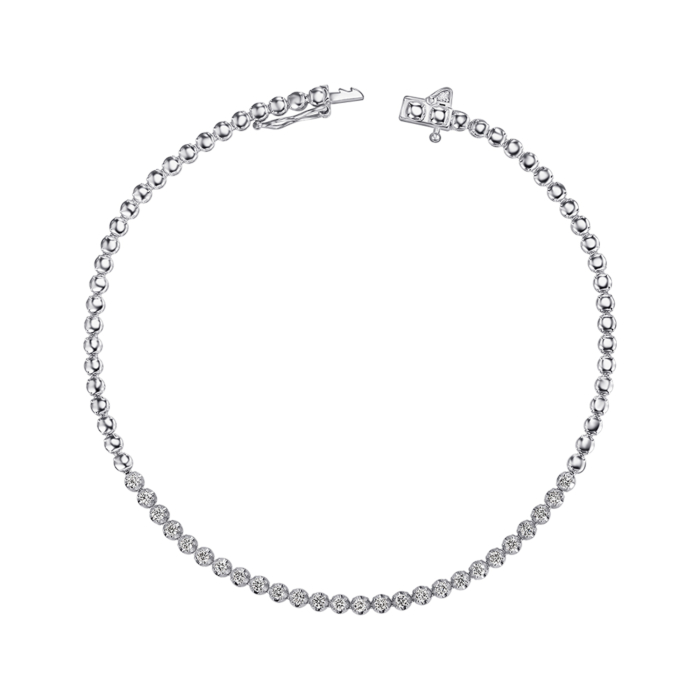 Золотой браслет с бриллиантами. Артикул 3030/02/1/8155